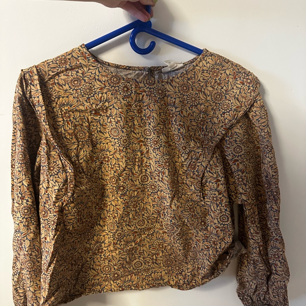 a.n.a Brown Floral Women's Blouse
